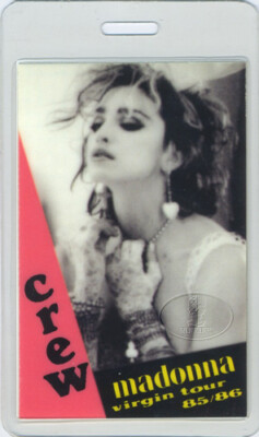 MADONNA 1985 VIRGIN TOUR LAMINATED BACKSTAGE PASS | eBay