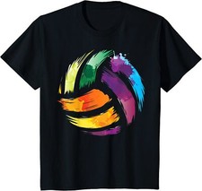 Colorful Volleyball Cute Colorsplash Ball Gift Youth Unisex T-shirt