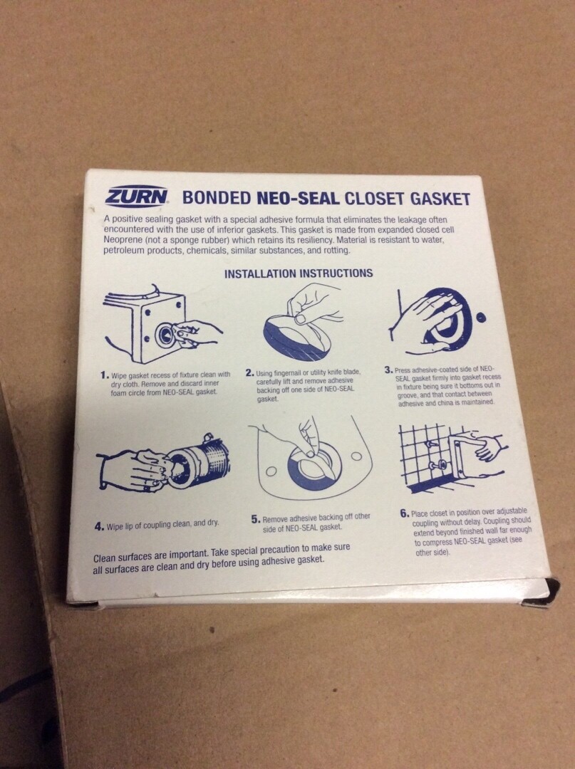 Zurn Bonded NeoSeal Closet Gasket eBay