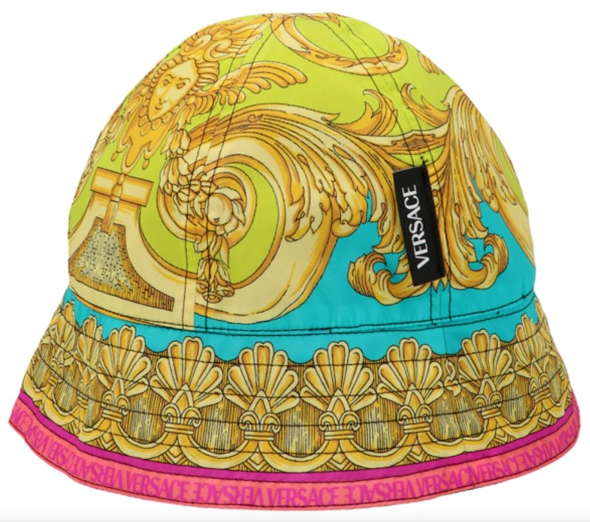 Versace Barocco Goddess Print Nylon Bucket Hat Size 58 M / L  display picture 3