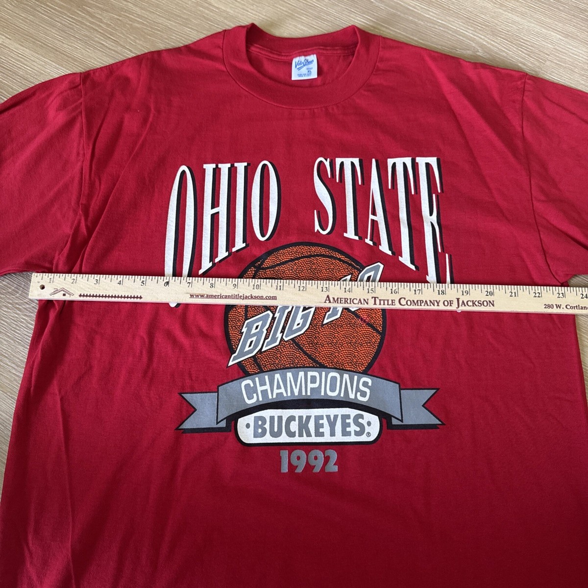 T-shirt Vintage Ohio State Spring Fest 1984 - Coupe S, Bleu, Années 80, Coton