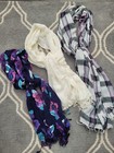 LOT 3 Rayon Scarf Shawl Wrap Fringe Super Soft