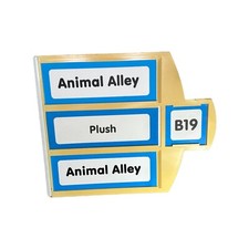 Toys R Us True Aisle Sign B19 Animal Alley, Plush, Animal Alley