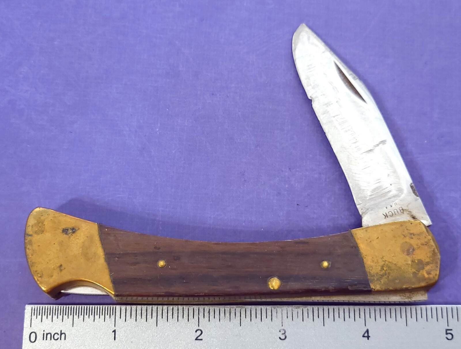 BUCK Knife Made In USA 110 Lockback INVERTED Stamp PARTS REPAIR RELIC