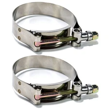 Squirrelly 3" Stainless-Steel T Bolt Clamp – Corrosion Resistant Hose Clamps w/R