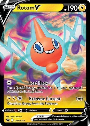 Pokemon Sword & Shield Promo Ultra Rare Rotom V SWSH257 - Near Mint (NM)