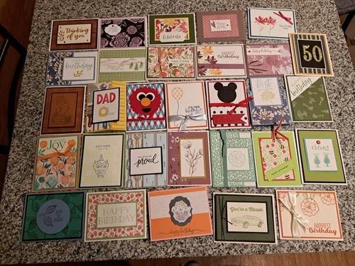 30 Stampin' Up! Demonstrator Handmade Greeting Full Cards Fun Folds Birthday