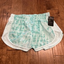 Nike Dri Fit Printed Tempo Running Shorts Teal Tint / White Women  s Large