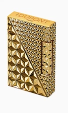 S.T Dupont Line 2 Perfect Ping Lighter Double Fire X Gold C16646 New In Box