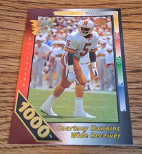 1992 Wild Card 1000 Stripe GOLD Red Hot Rookie Courtney Hawkins 20/30 Nm/Mt. rookie card picture