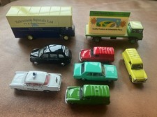 Collection of  8 OO Gauge Model Railway cars, vans and trucks VGC