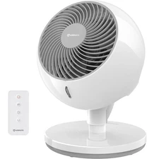 AIRMATE Large Circulator Fan 10 Speeds 12inch with Remote and Timer White