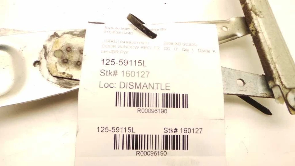 Driver Front Window Regulator Electric Windows Prius Fits 08-14 SCION XD - Image 4 of 4