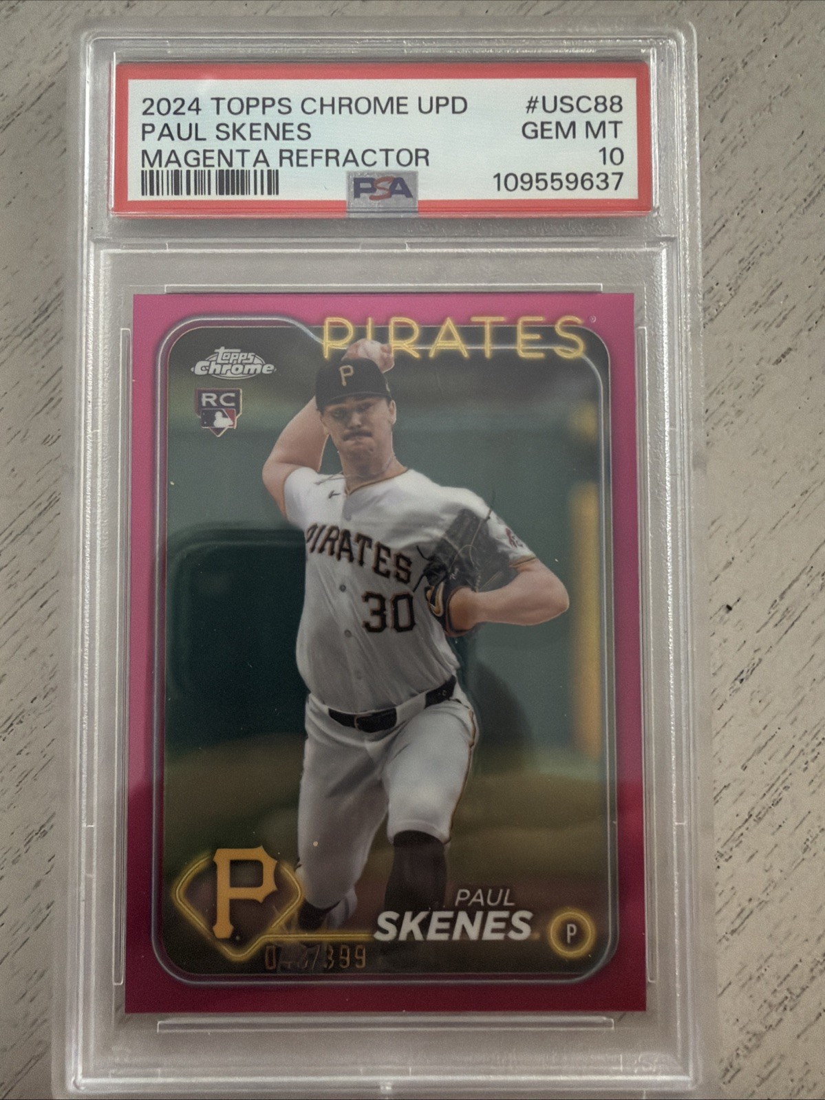 2024 Topps Chrome Update Series - Paul Skenes #USC88 Magenta Refractor /399 (RC)
