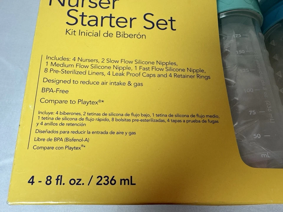 Babies R Us Nurser Starter Set (4) 8 Oz. - Sem BPA - Imagem 2 de 4