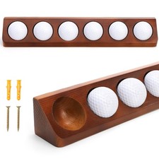 Golf Ball Display Case, Wooden Wall Mounted or Desktop Golf Ball Display Hold...