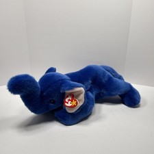 Ty Beanie Buddy Peanut the Elephant 15in 1998 Royal Blue w/ Tags Retired MWMTs
