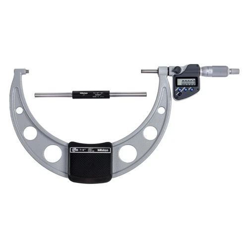 293 Series 7 to 8" SAE & Metric Digital Coolant-Proof Outside Micrometer