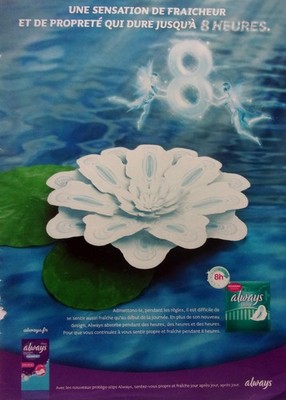 WERBUNG Damen Hygiene Handtücher ALWAYS JAHR 2010 M2040