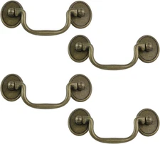 T Tulead Drop Bail Handle Pulls 3.35-Inch Hole Center Drawer Bronze 