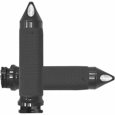 Avon MF-63A-AN-FL-SP Memory Foam Grips with Spike Ends - 1.5in. - Black