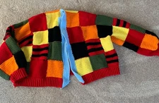 Handmade Harry Styles & JW Anderson Inspired Crochet Cardigan Sweater Patchwork 