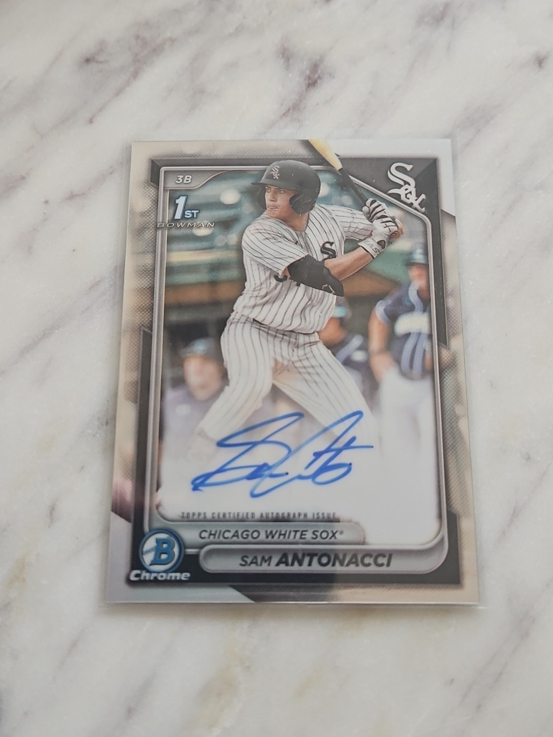 2024 Bowman Draft - Chrome Prospect Autographs Sam Antonacci #CPA-SA (AU, RC)