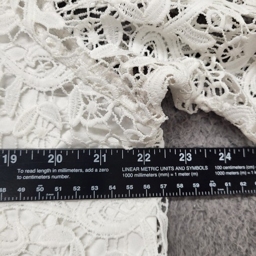 Philosophy Shirt Women's Size XXL White Lace Lined Short Sleeve Top Blouse READ - Picture 9 of 13