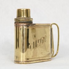 Antike Lötlampe TINOL Made in Germany Messing Taschenlötlampe Petroleumlampe WW2