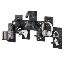 PEGZONE Controller and Headphone Holder Wall Mount, 7pcs, Black 7 PCS,