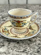 Myott Staffordshire Royal York Demitasse Cup & Saucer, Tea Party