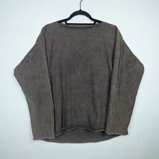 Los Angeles Apparel Oversized Boxy Fit Coco Mineral Wash Long Sleeve T-Shirt S/M