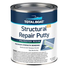 Marine Polyester Fiberglass Repair Putty Kit - Quart Size - Long Strand Fiber