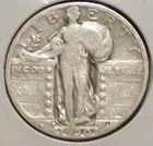 Silver Quarter - Standing Liberty - 1930-S (Brightly cleaned) [736]