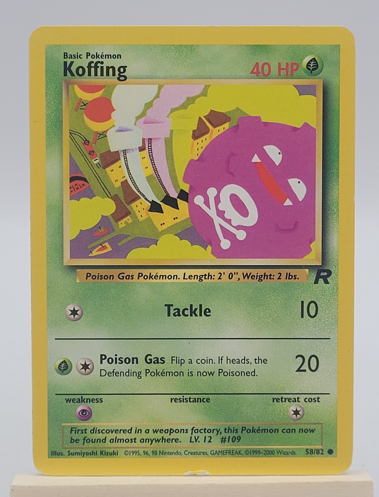 1999-2000 Pokemon TCG Koffing Team Rocket 58/82 Common LP