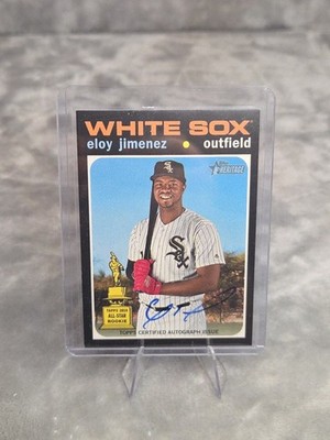 2020 Topps Heritage Real One Auto Eloy Jimenez #ROA-EJ Rookie Gold Cup White Sox