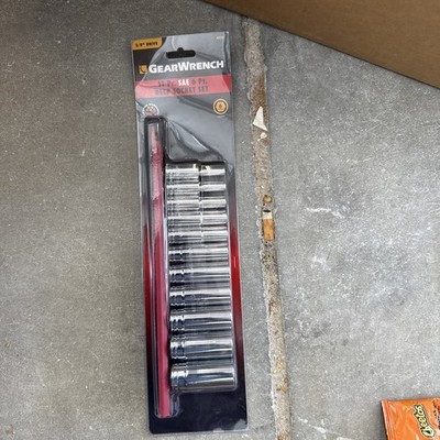 GEARWRENCH 11 Pc. 3/8'' Drive 6 Pt. Mid-Length Socket Set, SAE - 80555
