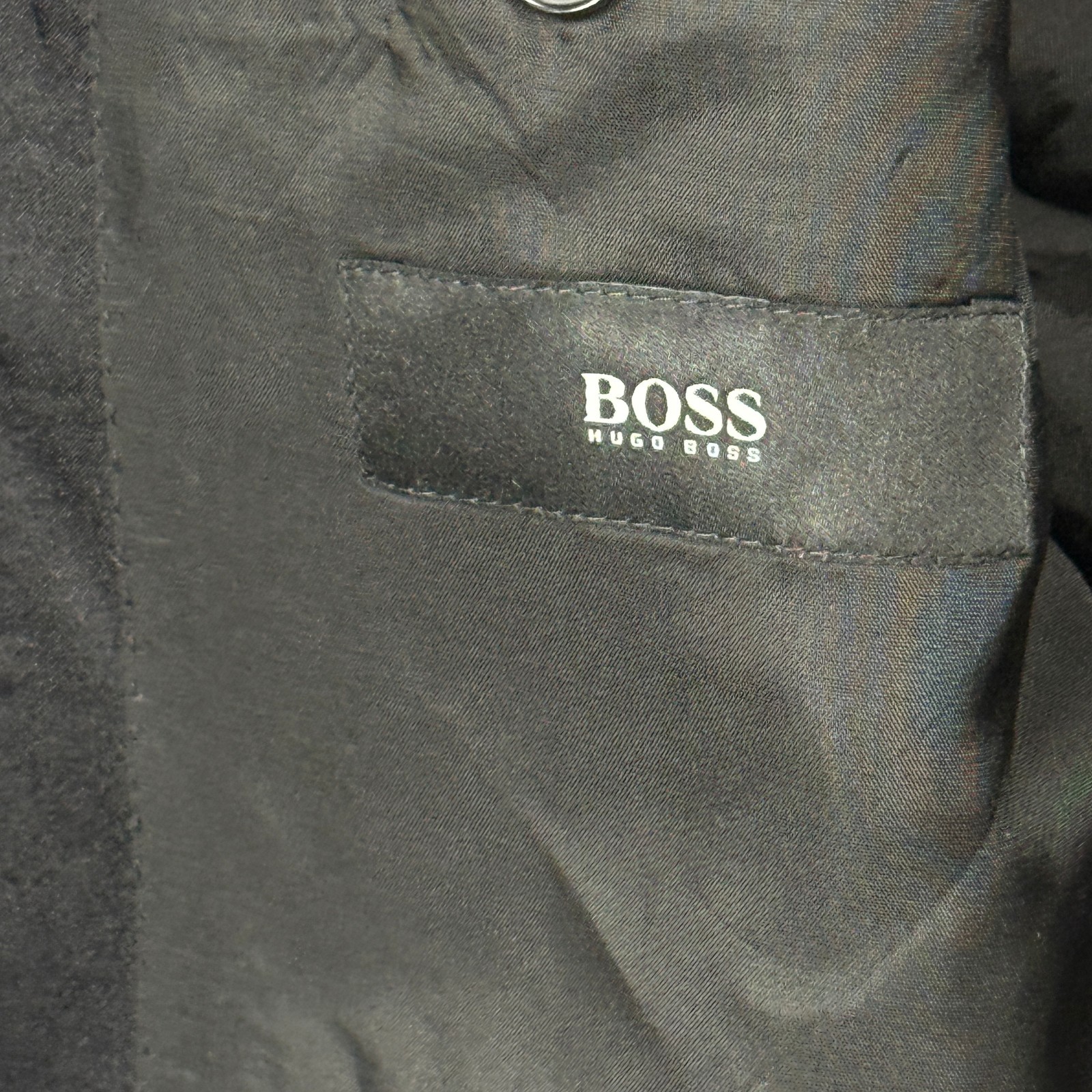 Hugo Boss Suit Jacket One Button Lined Black Wool Workwear Size 38S thumbnail 15
