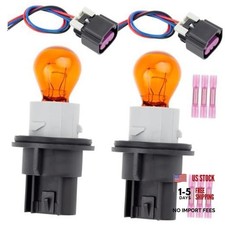 Turn Signal Light Socket Holder with Wiring Harness and Lamp Bulb Fit for