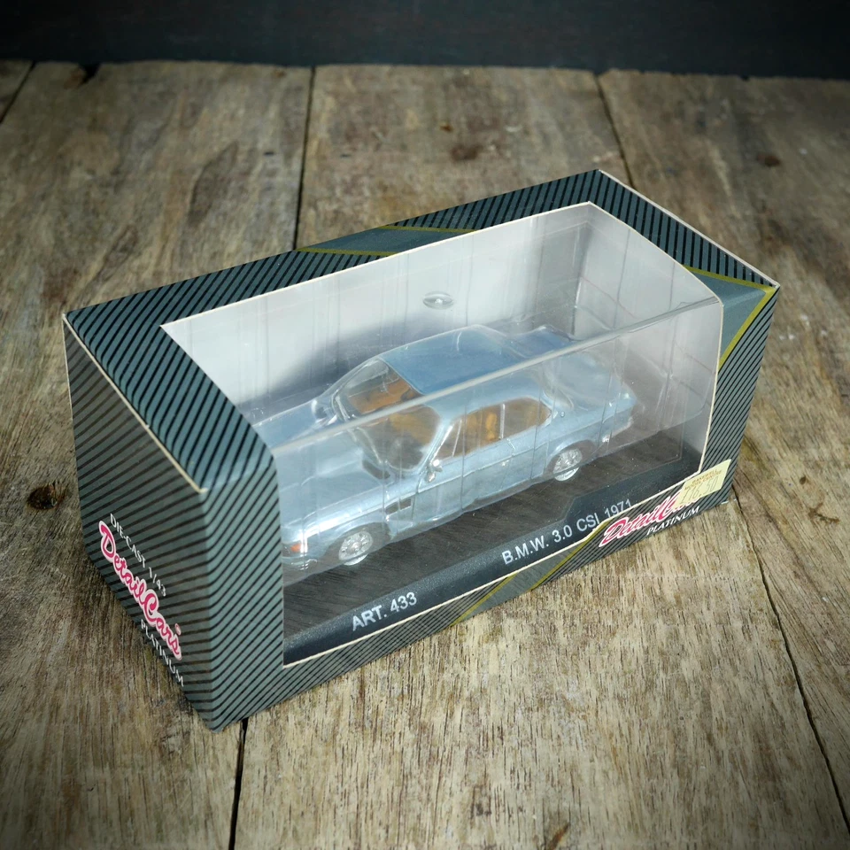 CDC Detail Cars (Corgi) BMW 3.0 CSI 1971, azul, modelo diecast 1/43, en caja Foto 4 de 4