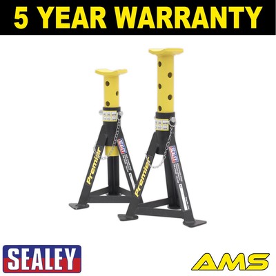 Sealey Premier Axle Stands (Pair) 3 Tonne Capacity per Stand Yellow AS3Y