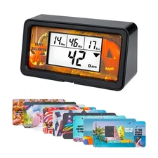 Backlight Digital 9,999 Days Countdown Timer Countup Big LCD Black 
