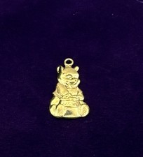 Sterling Silver Gold Tone Winnie-the-Pooh Pendant Or Charm