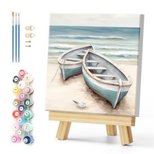 Paint by Numbers Kit with Framed - Boat Paint by Numbers for Adults Color-07