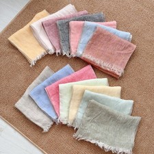 Mens 100% Flax Linen Natural Soft Breathable Scarf Autumn Shawl Unisex Scarves