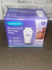 Lansinoh Breastmilk Storage Bags 100ct 6oz BPA-Free Fast Freeze New - Sealed