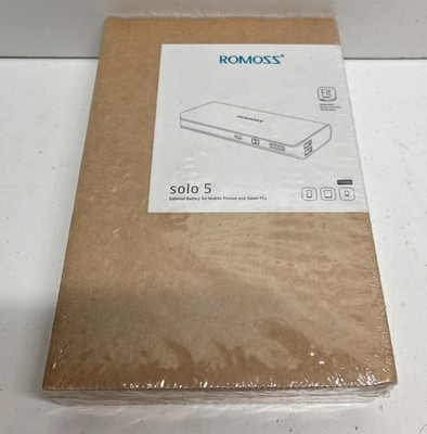 NEW SEALED IN BOX! ROMOSS 10000mAh 37Wh/3.7V EXTERNAL BATTERY PH50