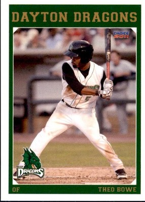 2011 Dayton Dragons Choice #3 Theo Bowe Ellendale Delaware DE Baseball Card