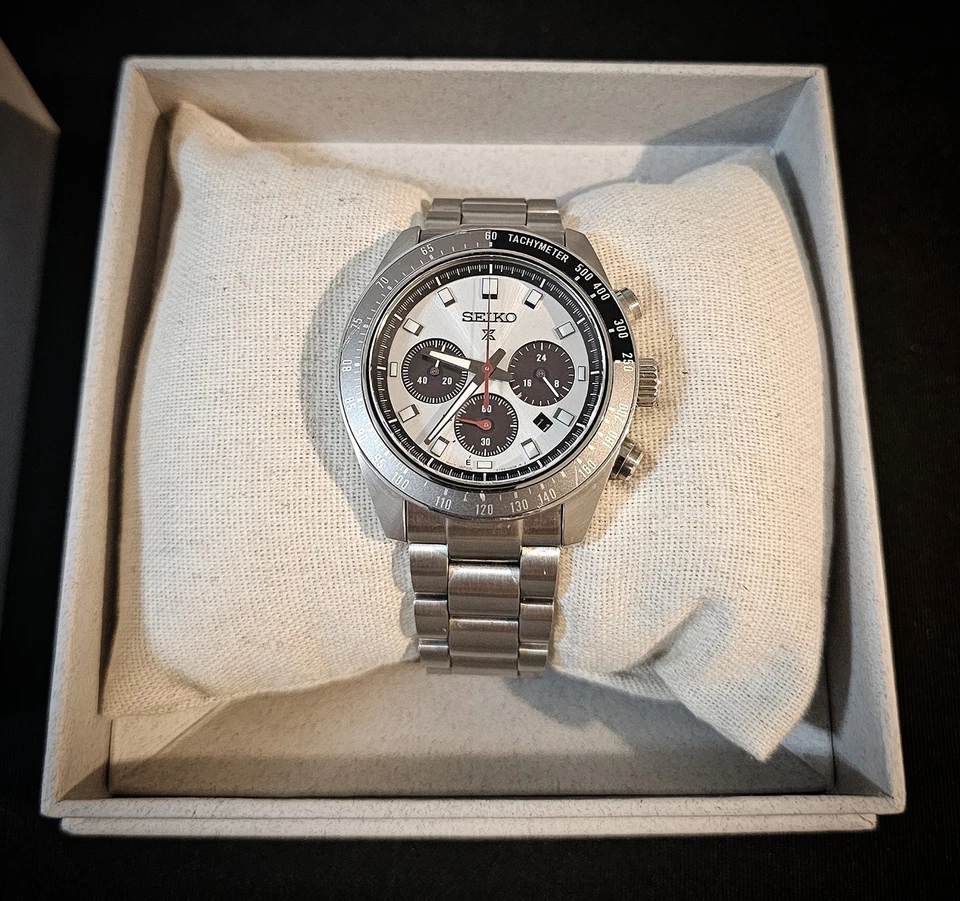 Seiko Prospex Solar Speedtimer Watch - Silver Stainless Steel SSC911P Daytona - image 2 of 4