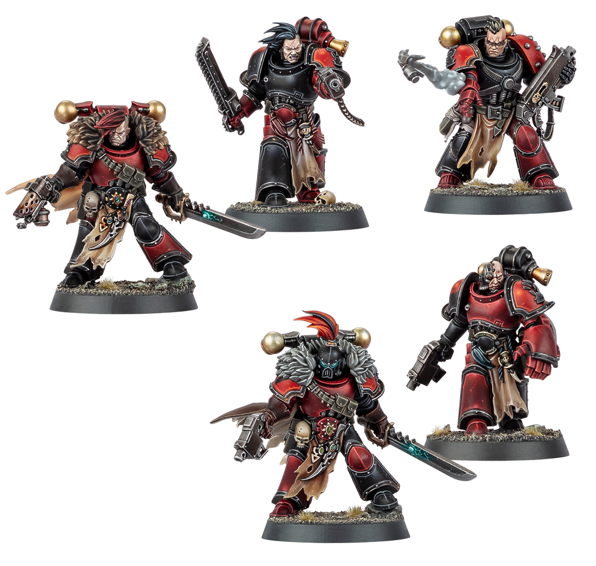 5x RED CORSAIRS RAIDERS Chaos Space Marines *New on Sprue
